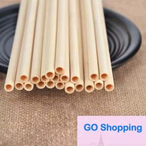 All-match Straw Bamboo Reusable 20cm Organic Drinking Straws Natural Wood Straws For Party Birthday Wedding Bar Tool