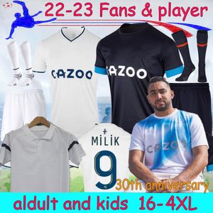 23 24 Marseilles Soccer Jerseys 2023 30-й годовщины в гостях прочь Пайет Клаусс Герсон Гендузи Милик под