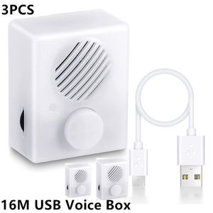 Julklapp 16m USB -spelbox Bebe Dolls Push Sound Box för fyllda djur med Playback Voice Box för nallebjörn fyllda djur gåvor