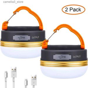 Camping Lantern 10W LED Camping Lantern Tents Lamp 1800mAh Portable Camping Lights Outdoor vandringsnatt hängande lampa USB -laddningsbar Q231116