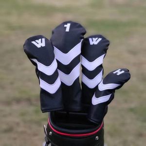 Diğer Golf Ürünleri Golf Woods Head -Incovers Covers for Driver Fairway Hybrid 135h Kulüpler Set Heads PU Deri Unisex Protector Golf Aksesuarları 231114