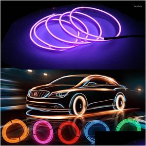 Hid xenon kitleri şeritler araba iç led dekoratif lamba kablolama neon şerit diy esnek ortam ışığı usb parti atmosfer diyot d dh8oe