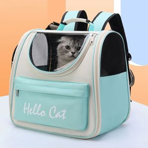 Trasportini per gatti Casse Case Borsa portatile Zaino traspirante Viaggio all'aperto per gatti Gabbia spaziale per trasporto di animali domestici di piccola taglia 231114