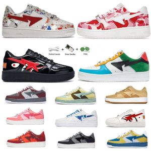 scarpe casual Bapestar Uomo Donna Scarpe sk8s Camo Concepts Consegna esclusiva Bathing Aped Purple Green Scarpe da ginnastica Scarpe sportive Triple White Sneakers