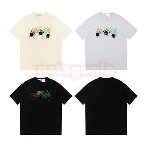 New Fashion Mens Summer T Shirt Designer Womens SplashFunning Briquettes Printing Tees Lovers Hip Hop Clothing Size S-XL