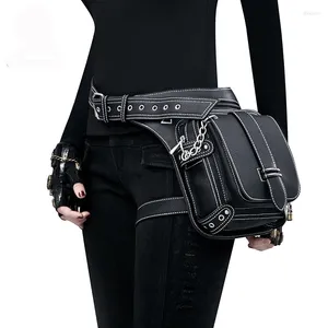 Waist Bags Pu Leather Leg Bag In Pack Women Motorcycle Fanny Belt Phone Pouch Travel Girl Small Tactical Fashion