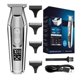 Hair Trimmer 5027 Professional Clipper Regulowany prędkość LED LCD Digital rzeźbia