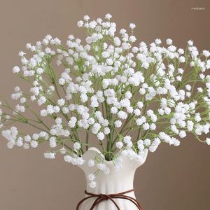 Decorative Flowers White Babysbreath Branch Artificial DIY Fake Plants Home Wedding Decoration Flores Artificiales Wreath