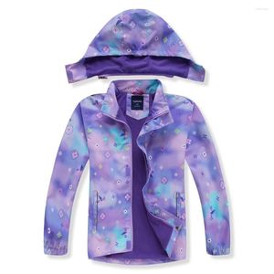 Jackor Spring Autumn Children Ytterkläder Sport Fashion Kids Gradient Double-Deck Polar Fleece Waterproof Windproof