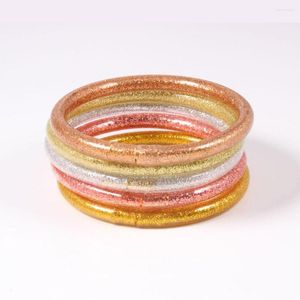 バングル1PC Jonc Bouddhiste Bracete Bangles for Women Fashion Buddhir Girl Temple Lucky Symbol Silicone Girls