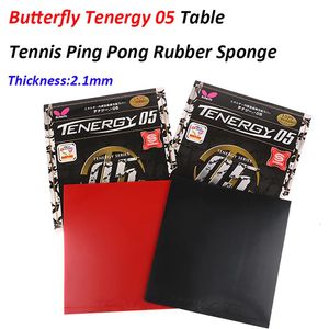 Set da ping pong Butterfly Tenergy 05 Spugna da ping pong in gomma 21mm Copertura adesiva inversa per racchetta Accessori da allenamento 231114