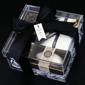 Schmuckschatullen, Acryl-Geschenkbox mit Band, Rosenstrauß-Arrangement, Überraschungsbox, Süßigkeitenbehälter, Schmuckaufbewahrung, Hochzeit, Brautjungfer, Party 231115