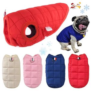 Odzież dla psa wiatroodporna zimowa ciepła płaszcz ubrania dla małych psów wyściełane odzież Chihuahua Pet dostarcza 231114