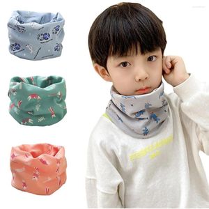 Шарфы, модный детский хлопковый шарф, осенне-зимний теплый шейный платок для маленьких мальчиков и девочек с уплотнительным кольцом, волшебный шейный платок