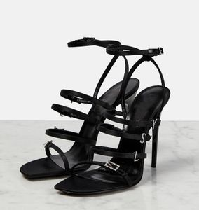Элегантные летние джерри сандалии обувь женщин хрустально вставленные атласные пряжки на высоких каблуках высокие каблуки чернокожие сандалии Свадебное платье EU35-43