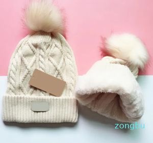 Colors Fashion Women Knitted Caps With Inner Fine Hair Warm And Soft Beanies Brand Crochet Hats Tag Wholesale