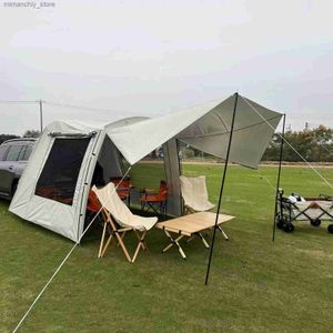 Tents and Shelters Outdoor Camping Car Rear Tent Extension Waterproof Trair Tent Camping Shelter Canopy Car Trunk Tent for Tour Barbecue Picnic Q231115