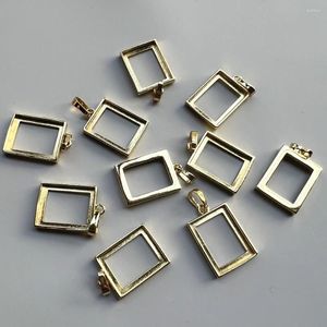 ペンダントネックレス10pcs/lot 12x16mm銅と金メッキの再集計ベースを設定する