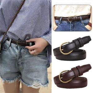 Belts 2023 Korean Style Retro Pin Thin Belt Women Casual Pu Leather Decora Student Schoolgirl Skirt Jeans