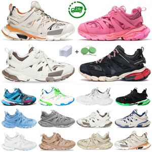 Spår 3 3.0 Män Kvinnor Runningskor Triple S Designer Platform Sneaker Black White Green Pink Transparent Kväve Crystal Outrole Mens Trainers Sport Sneakers