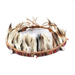 Berets Cowboy Western Beaded Hatband Handmade Feather Men Women Beadwork Ethnic Flairberets Drop Delivery Fashion Accessorie Dhgarden Dhtd7