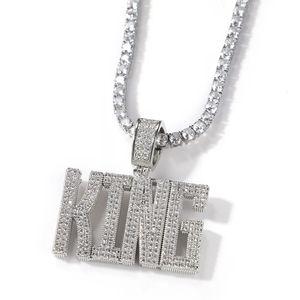 Pendant Necklaces Custom Letters Name Pendants Necklaces for Men Hip Hop 3A CZ Stone Bling Iced Out Rapper Jewelry Drop 231115