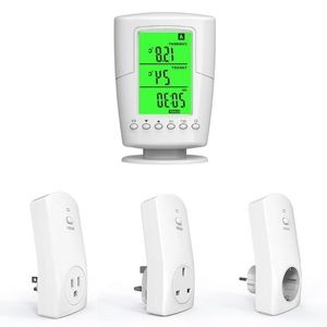 Freeshipping TS-2000 Programável Sem Fio Termostato Soquete Branco Lcd Casa Tomada de Controle de Temperatura Inteligente Novo Design Hbicg