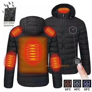 Jaquetas masculinas jaqueta autoaquecida homens mulheres jaqueta aquecida ao ar livre inverno caminhadas jaquetas de esqui sui usb roupas aquecidas lavadas 2-21 áreas S-6XL 231115