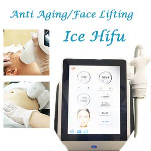 9 patroner Ice Hifu Machine Face Drawning Face Wrinkle Remover Skin FÖRSLAG ANTI-AING BODY SLAND BEGA FAT Borttagning