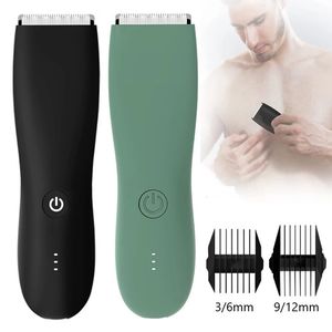 Hårtrimmer Body Shaver for Men Ball Groin Pubic Ceramic Blade Groomer Electric Waterproof Clipper Shaver Sen 231115