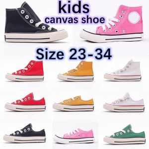 Toddlers Scarpe di tela per bambini Chucks 1970 Classic Sneakers Espadrillas Bambini Neonati anni '70 Nero Bianco Alto Basso piatto Sneaker Scarpe da ginnastica con piattaforma