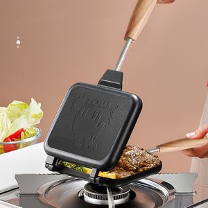 Pans Aluminum Alloy Nonstick Sand Mold Waffle Easy Clean Bread Barbecue Plate Toast Double Side Frying Pan Utensilios De Cocina 230414