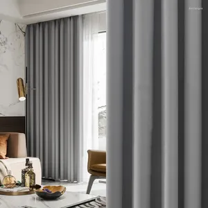 Curtain 800g/m Blackout Curtains For Bedroom Full Light Blocking Drapes Thermal Insulated Grommet Panels Living Room