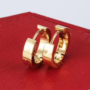 Designer Women Gold Stud Earrings Trendiga modesmycken årsdagen gåvor Hip Hop Diamond Earings Gold Rose Party Wedding Hoop grossisttillbehör