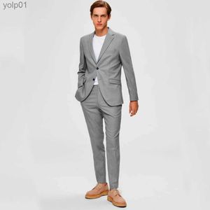 Jaquetas masculinas Ternos de casamento masculinos lapela vestido casual jaquetas masculinas único breasted queimando homem vem verão terno de linho elegante completo sel231115