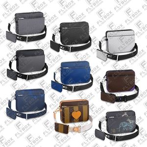 M69443 N50017 Trio Messenger Bag Men Fashion Designer Crossbody Counter Counter Facs Top 5A Pres