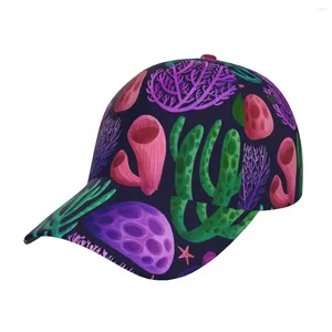 Boll Caps Baseball Cap Hat Hip Hop Colorful Coral Sun för vuxna män Kvinnor