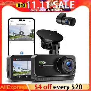 Araba DVR Dash Cam Otomobil Kamera Dash Cam 4K WiFi Kamera Araba Ön ve Arka Gösterge Kamera Wifi Dashcam Araç Kara Kutu Q231115