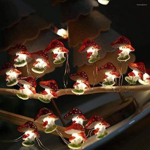 Decorative Flowers 1 Set Easter Light String Battery Powered Easy To Install 20/30 LED Bulbs Copper Wire Mushroom Lamp Home Decor