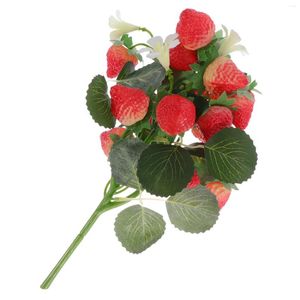 Partydekoration Pflanzen Dekor Kunststoff Erdbeeren Erdbeergeschenke Künstliches Aroma Hochzeitssimulation im chinesischen Stil Blumenstrauß