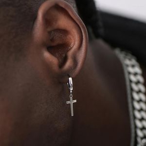 Dangle Earrings Fashion Men Stainless Steel Cross Drop Earring For Women Ear Studs Classic Hip Hop Punk Party Jewelry Gift