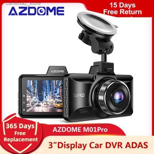 CAR DVRS AZDOME M01 Pro Dash Cam 3 Inch 2.5D IPS Screen Car DVR Recorder Full HD 1080p Car Video Recorder Dashcam Camera för fordon Q231115