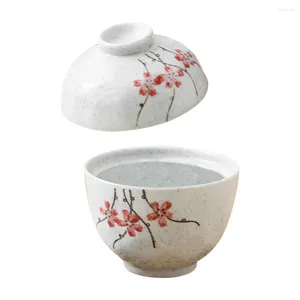 Dinnerware Sets Ramen Bowl Ceramic Stew Pot Stewing Cup Steaming Saucepan Soup Kitchen Tableware White