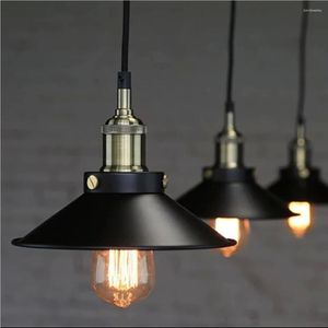 Pendelleuchten Schwarz Vintage Industrial Light Nordic Retro Lights Eisen Lampenschirm Loft Edison Lampe Metallkäfig Esszimmer Landschaft