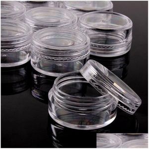 Förpackningsflaskor Partihandel 3G/5G/10G Clear Plastic Cosmetic Exempel Container Jars Pot Drop Delivery Office School Business Industrial P DHLSS