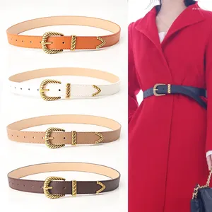 Cintos Vintage Elegante Versátil Senhoras Pin Fivela Cinto Casaco Decorativo Cintura Atacado