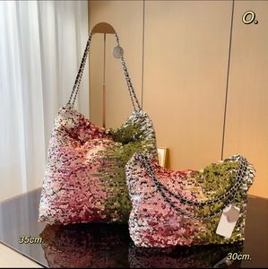 Ręcznie robione cekinowe torby luksusowe torby Duże wiadro torebka na ramię kobiet
