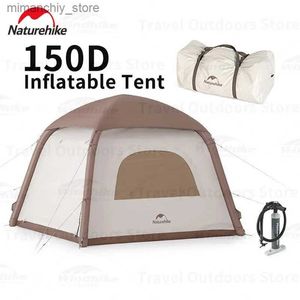 Tents and Shelters Naturehike Ango Air 150D Silver Coated Oxford Fabric Camp Inflatab Tent Outdoor UPF50+ PU2000mm Waterproof 3 Person Tent Q231115