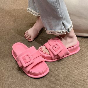 GAI Summer Women Slippers Platform Mules Flip Flops Street Sandals Cogs Flat Fashion Design Casual Shoes for Female 230414