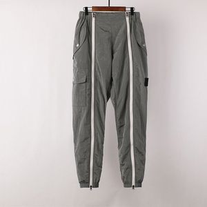 Tops Wysokiej jakości marka Męskie spodnie Topstoney Classic Hafted Metal Nylon podwójny zamek błyskawiczny Spodnie odzieży robocze Rozmiar M-2xl